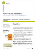 Cultivate social networks