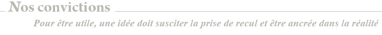 Nos convictions