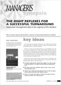 The right reflexes for a successful turnaround