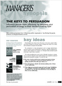 The keys to persuasion