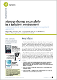 Manage change successfully in a turbulent environment