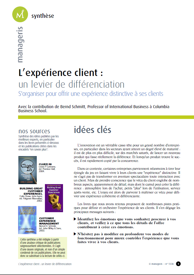 L'expérience client : un levier de différenciation